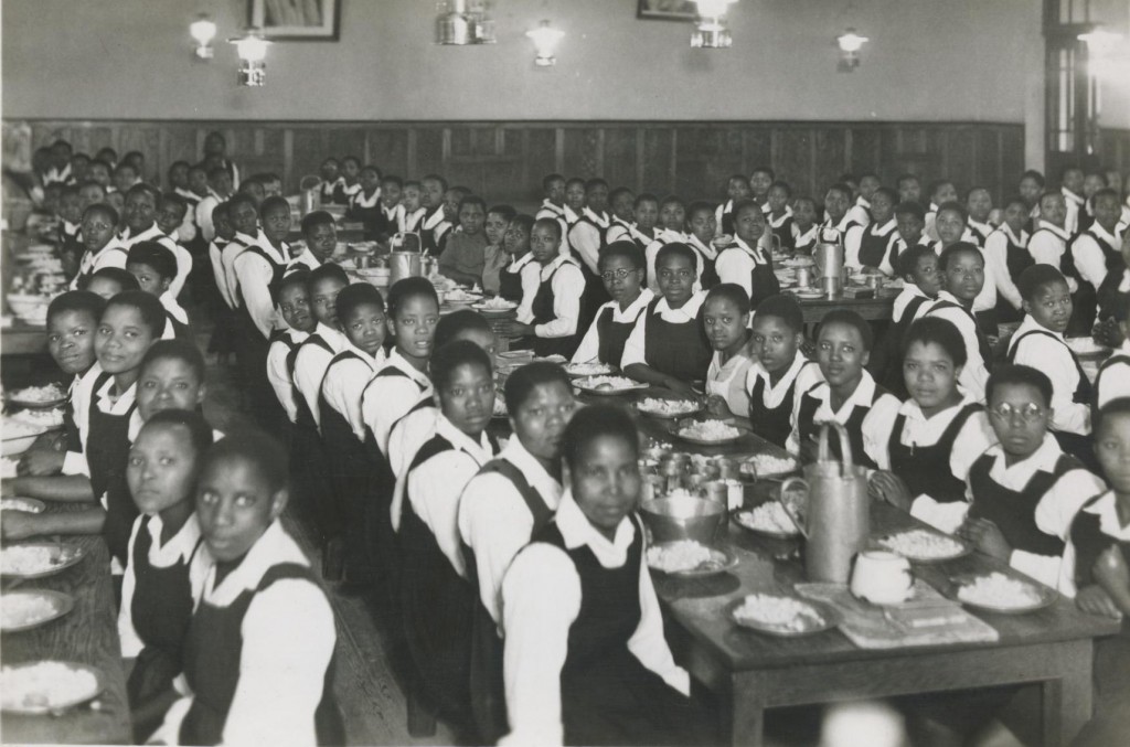 "Meal Time in the Girls' Hostel," South Africa (Image source: http://murraymcgregor.wordpress.com/chapter-15-the-chaos-of-%E2%80%9Cbantu%E2%80%9D-education/)